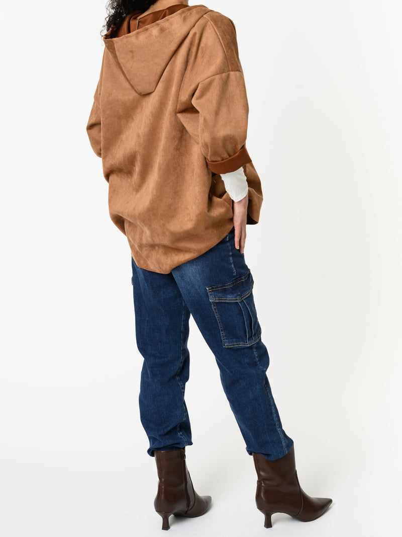 NEW - Veste camel à manches longues avec capuchon