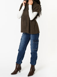 NEW - Débardeur brun avec capuchon