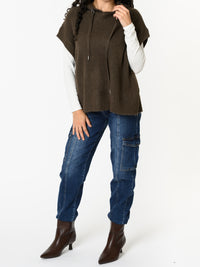 NEW - Débardeur brun avec capuchon