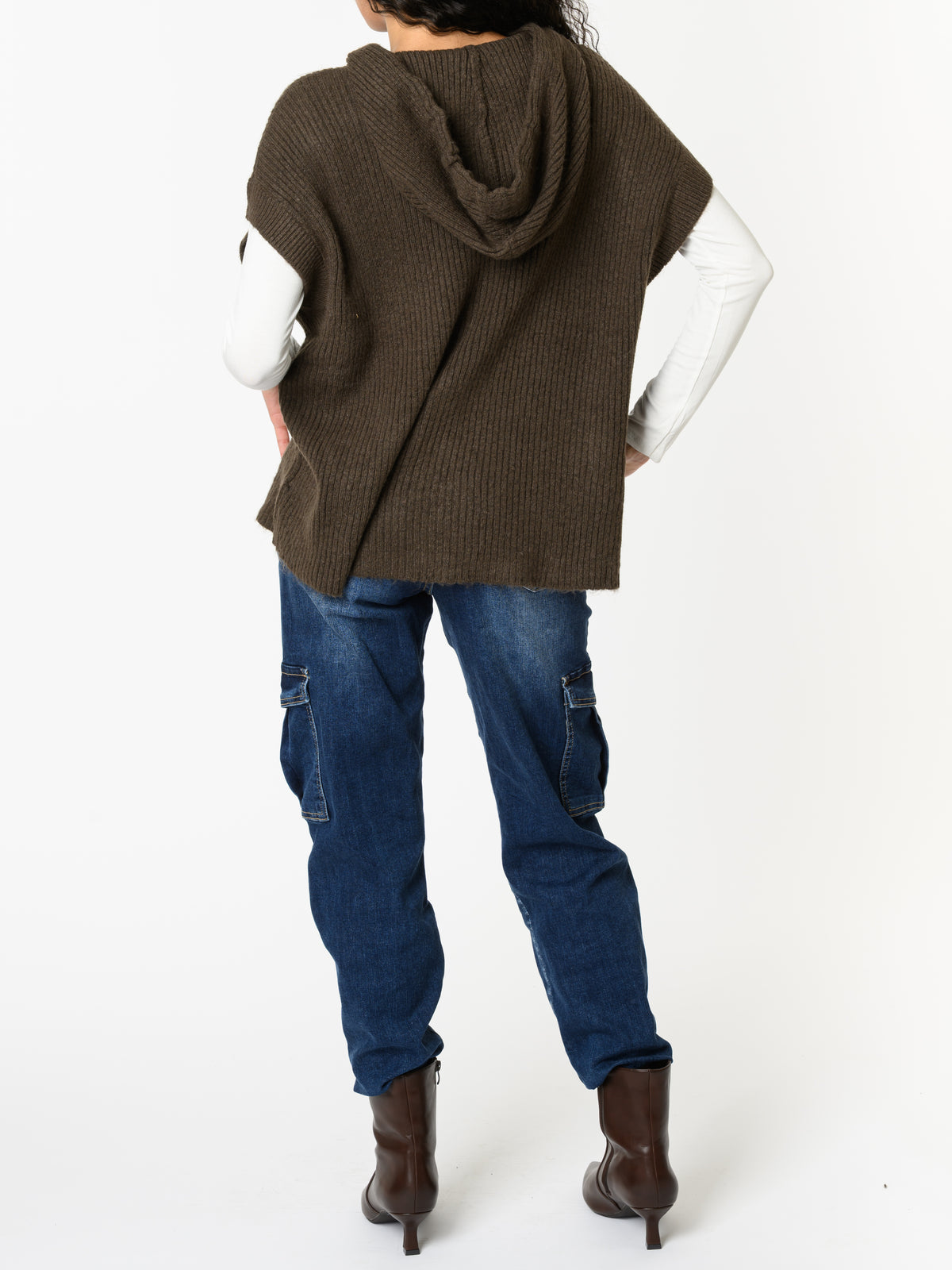 NEW - Débardeur brun avec capuchon