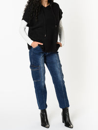 NEW - Débardeur noir avec capuchon