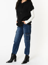 NEW - Débardeur noir avec capuchon