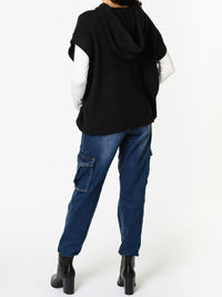 NEW - Débardeur noir avec capuchon