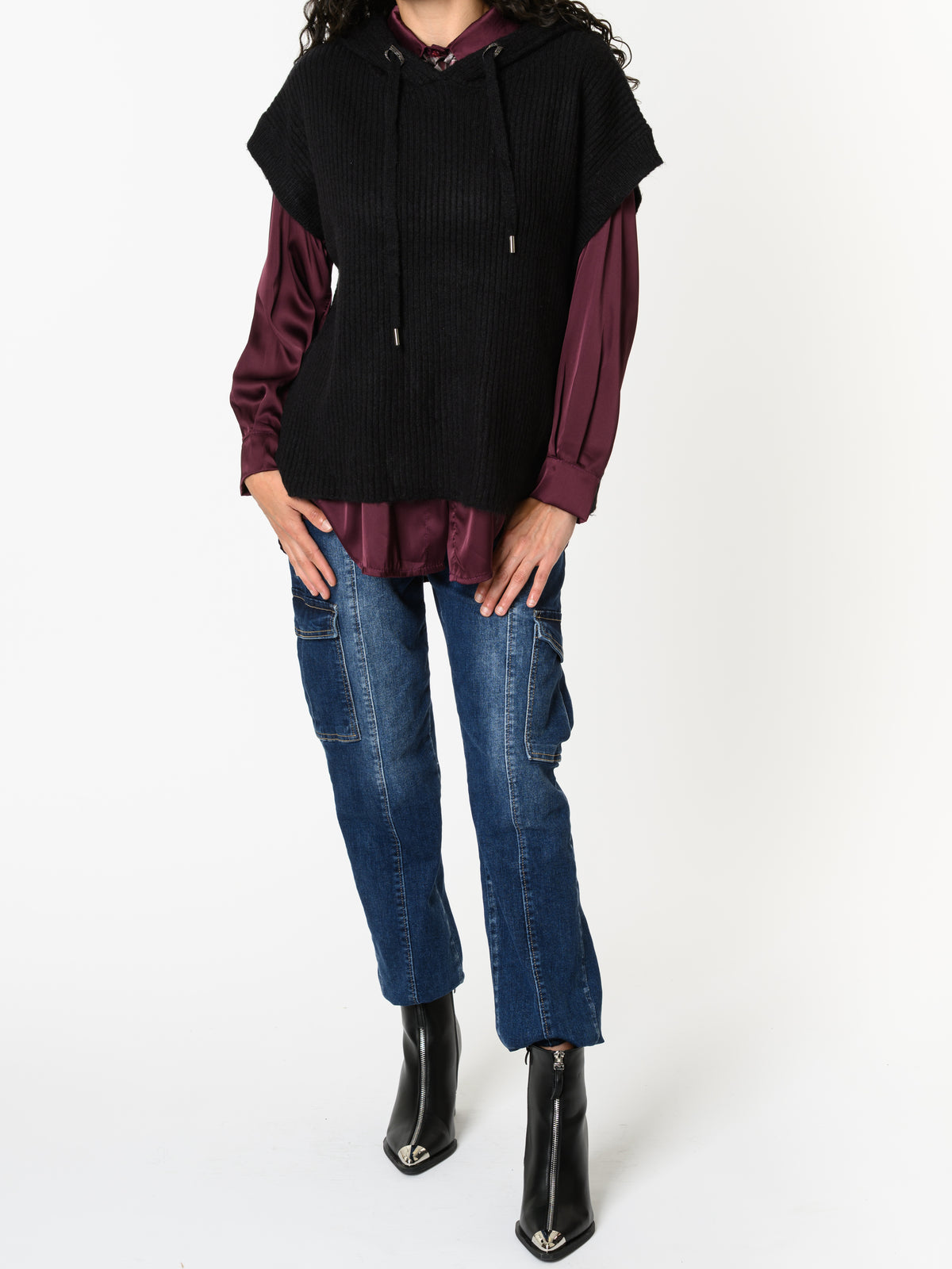 NEW - Débardeur noir avec capuchon