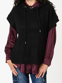 NEW - Débardeur noir avec capuchon