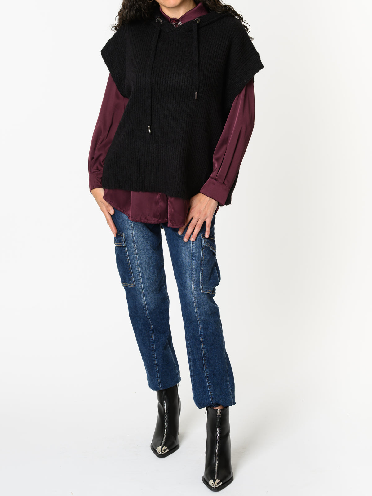 NEW - Débardeur noir avec capuchon