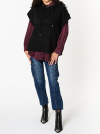 NEW - Débardeur noir avec capuchon