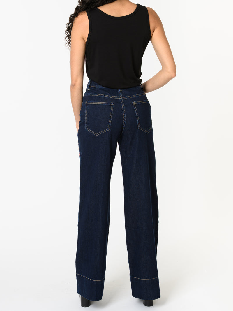 NEW - Jeans évasé bleu foncé