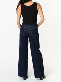 NEW - Jeans évasé bleu foncé