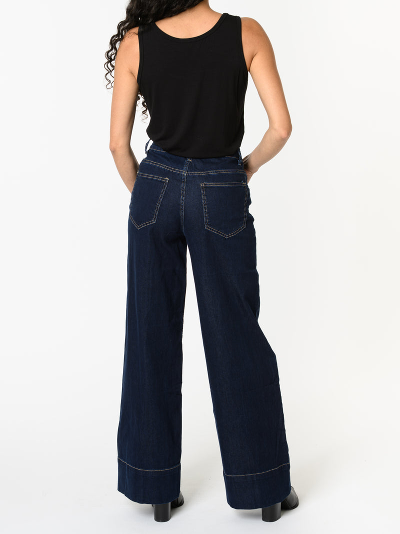 NEW - Jeans évasé bleu foncé