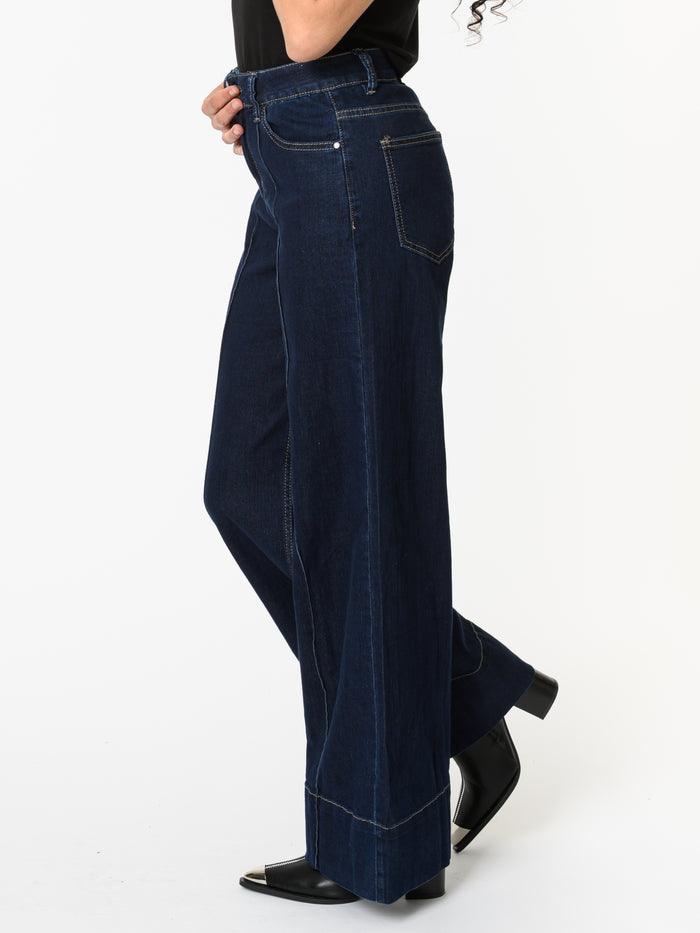 NEW - Jeans évasé bleu foncé