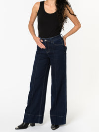 NEW - Jeans évasé bleu foncé