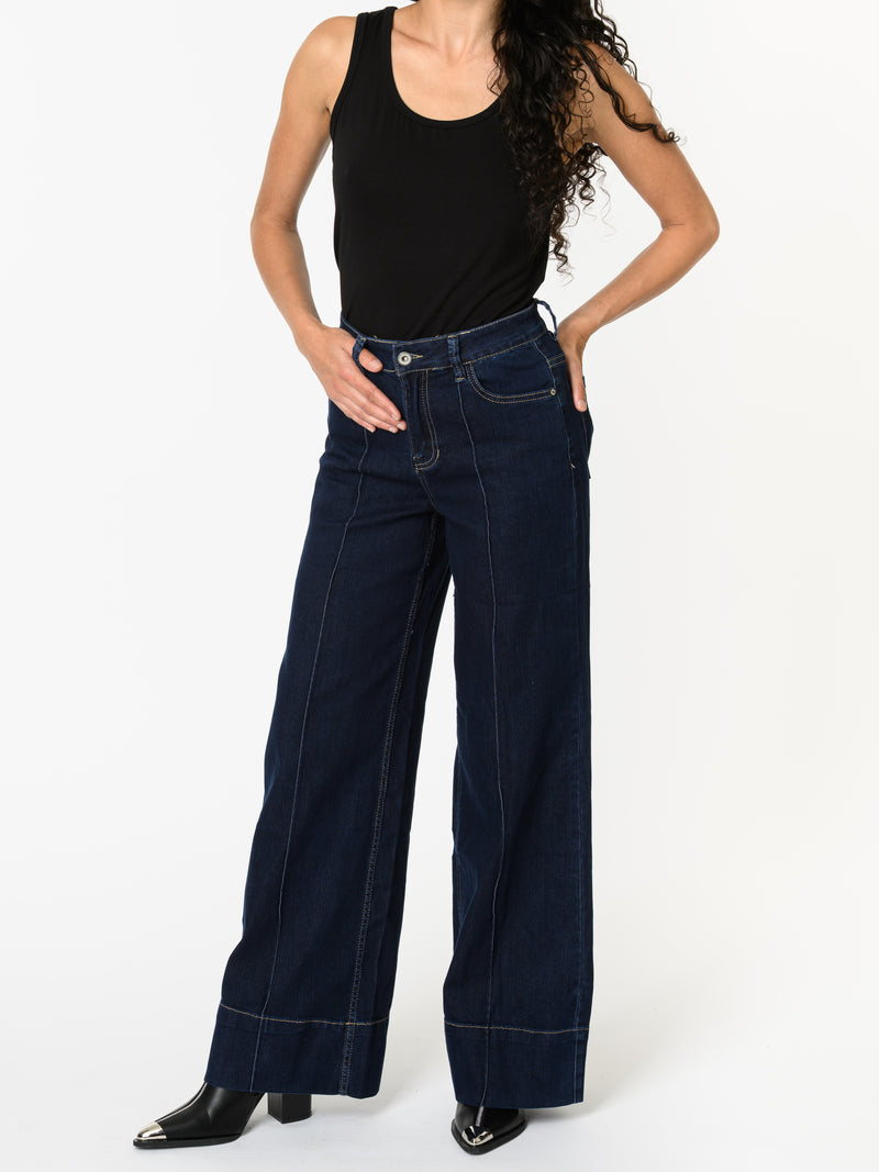 NEW - Jeans évasé bleu foncé