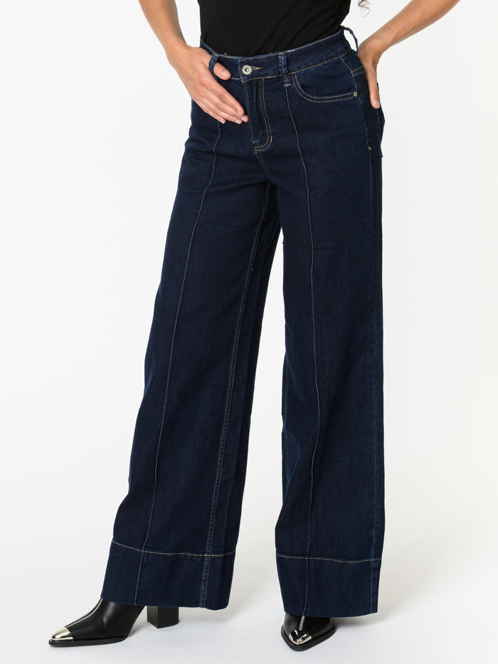 NEW - Jeans évasé bleu foncé