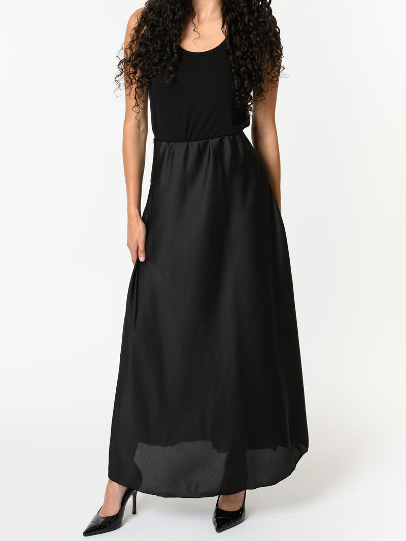 NEW - Jupe satinée noire