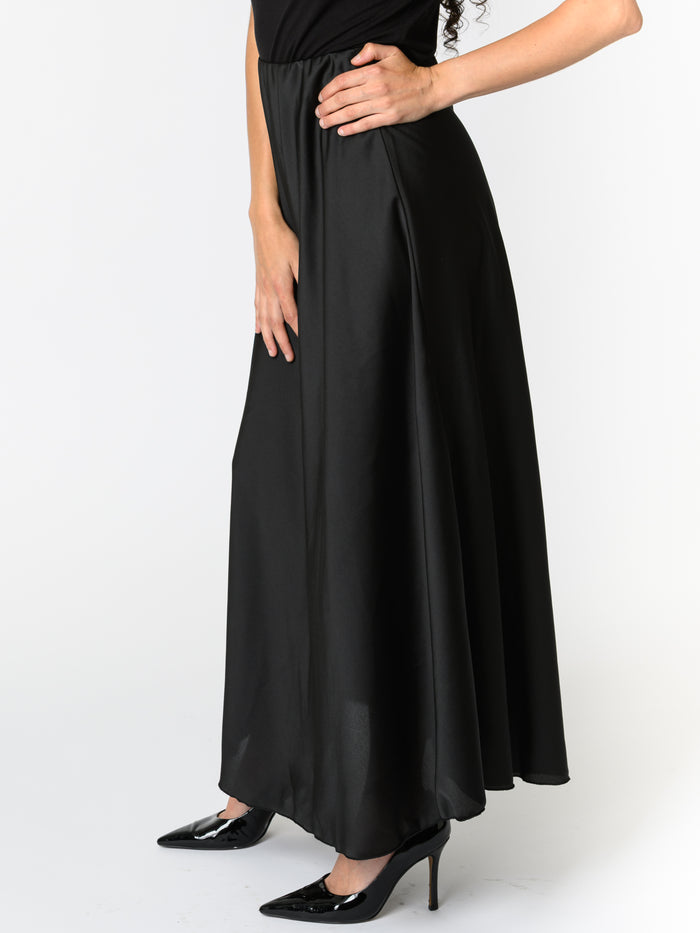 NEW - Jupe satinée noire