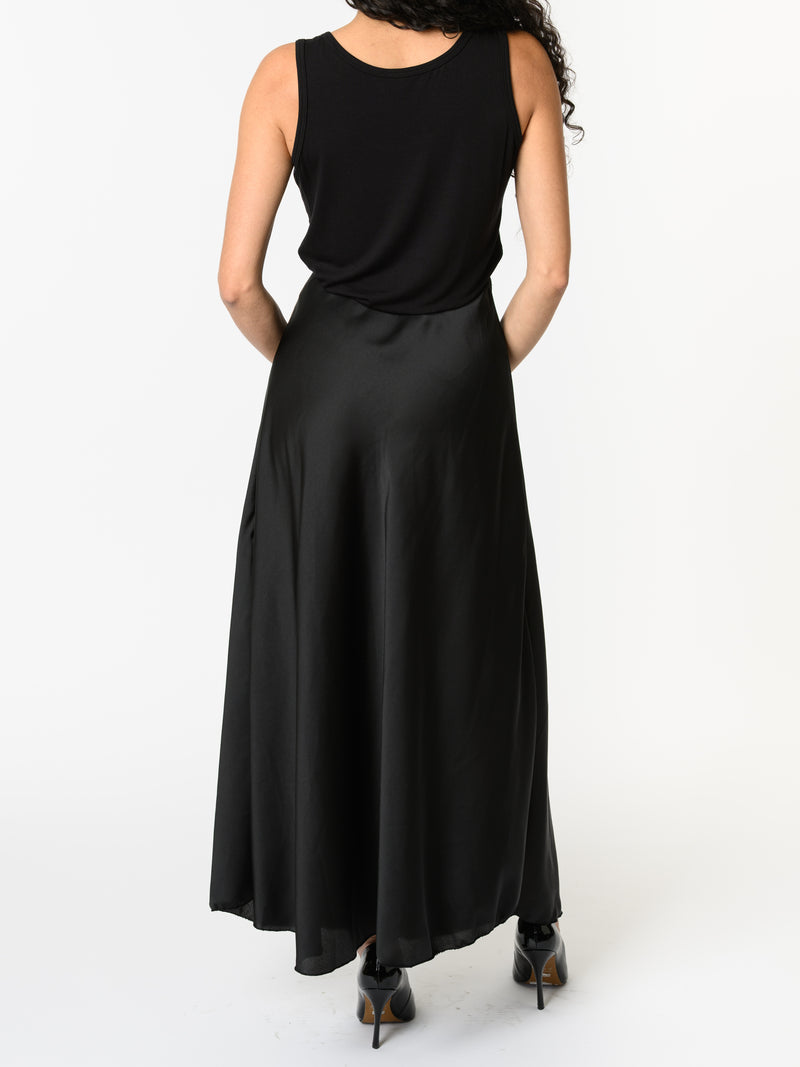 NEW - Jupe satinée noire