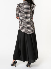 NEW - Chemise noire avec imprimé de pied-de-coq