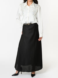 NEW - Chemise blanche à motifs de fleurs à paillettes