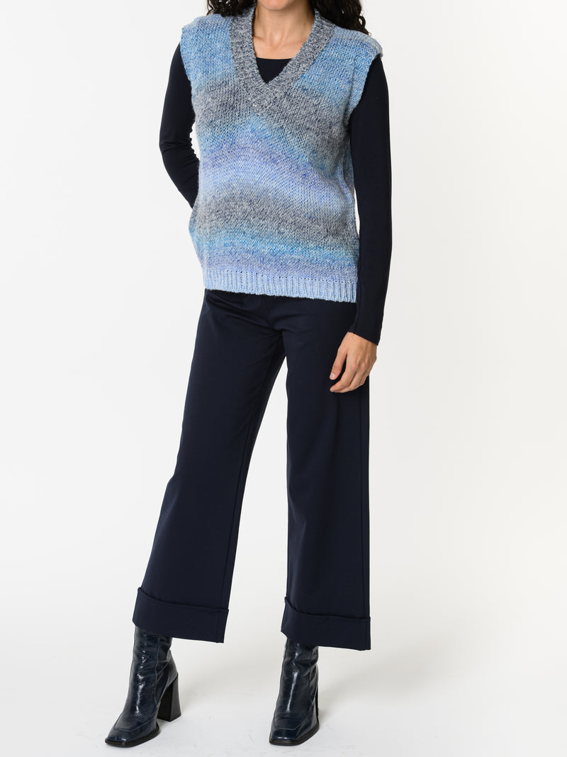 NEW - Débardeur bleu rayé gris et lilas