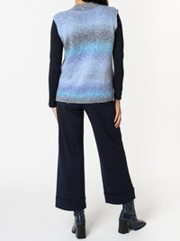 NEW - Débardeur bleu rayé gris et lilas