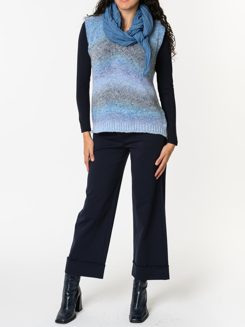 NEW - Débardeur bleu rayé gris et lilas