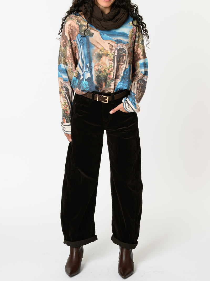 NEW - Jeans baggy brun en velours