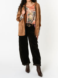 NEW - Chandail orange brique avec imprimé d'extérieur