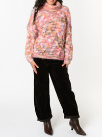 NEW - Chandail en tricot orange et rouge