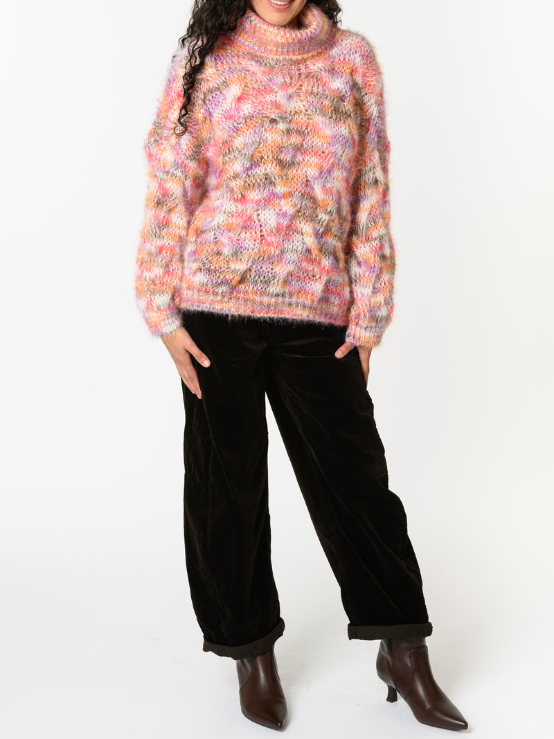 NEW - Chandail en tricot orange et rouge