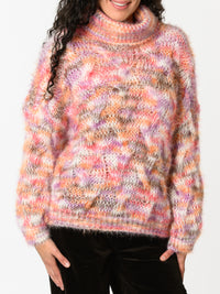 NEW - Chandail en tricot orange et rouge