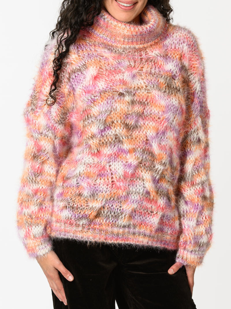 NEW - Chandail en tricot orange et rouge