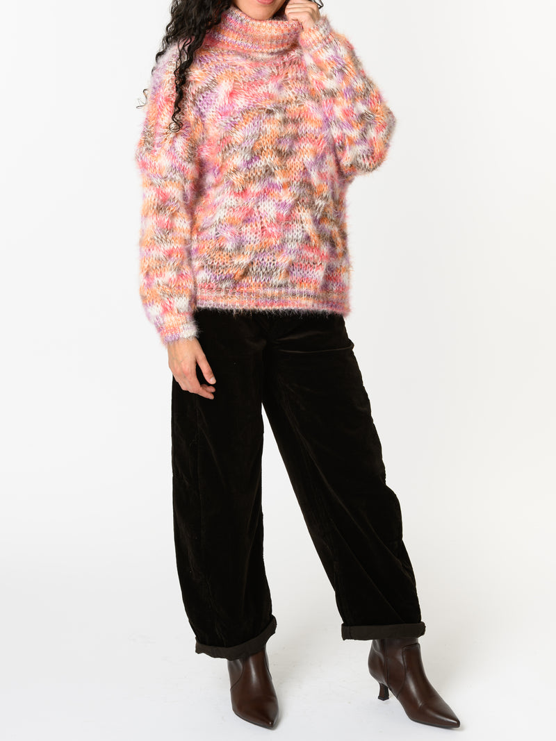 NEW - Chandail en tricot orange et rouge