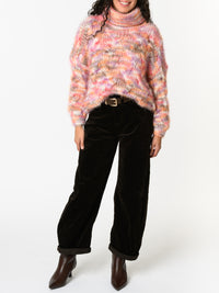 NEW - Chandail en tricot orange et rouge