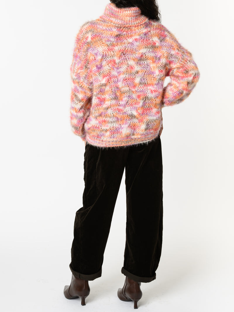 NEW - Chandail en tricot orange et rouge