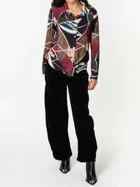 NEW - Chemise avec imprimé abstrait multicolore