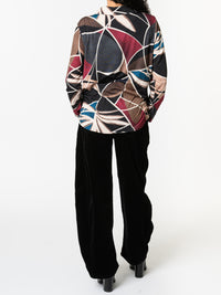 NEW - Chemise avec imprimé abstrait multicolore