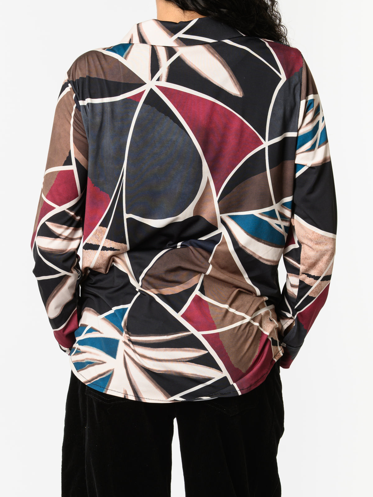 NEW - Chemise avec imprimé abstrait multicolore