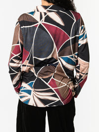 NEW - Chemise avec imprimé abstrait multicolore