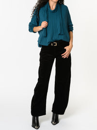 NEW - Chandail bleu sarcelle avec foulard