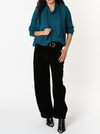 NEW - Chandail bleu sarcelle avec foulard