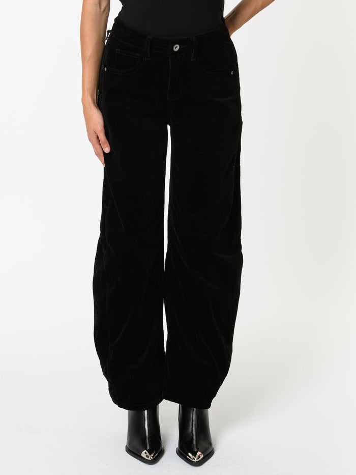 NEW - Jeans baggy noir en velours