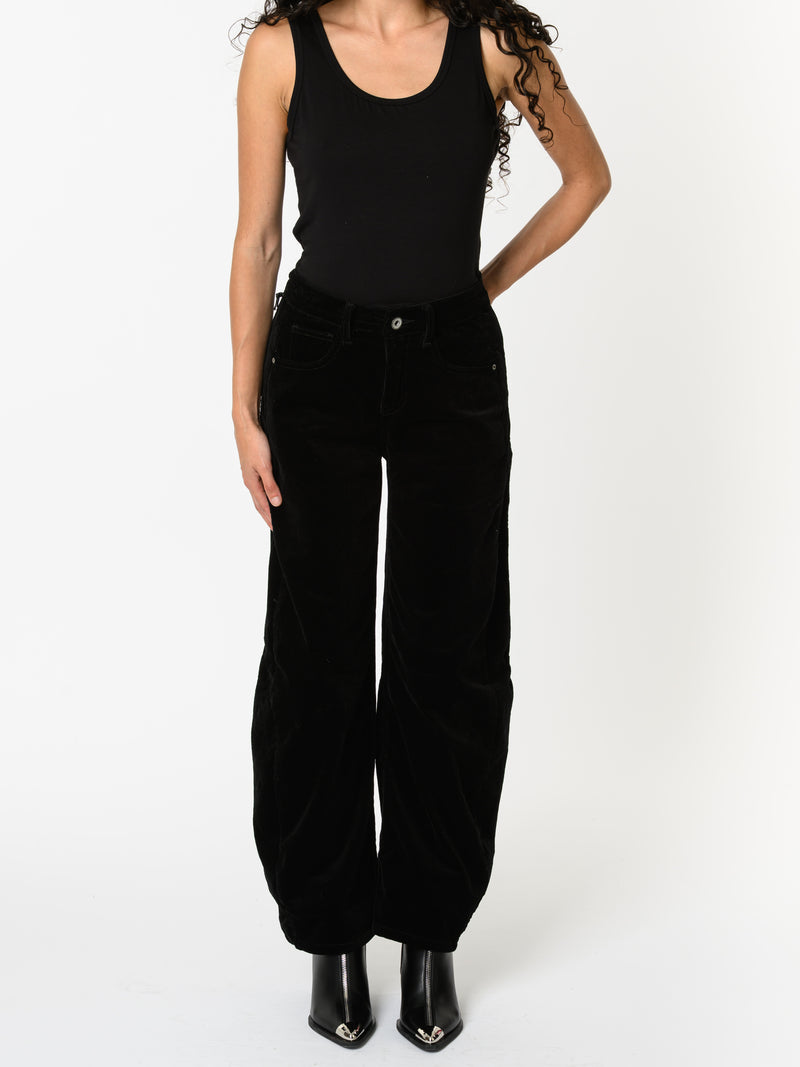 NEW - Jeans baggy noir en velours