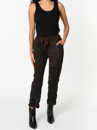 NEW - Pantalon brun avec imprimé animal