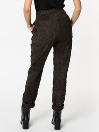 NEW - Pantalon brun avec imprimé animal