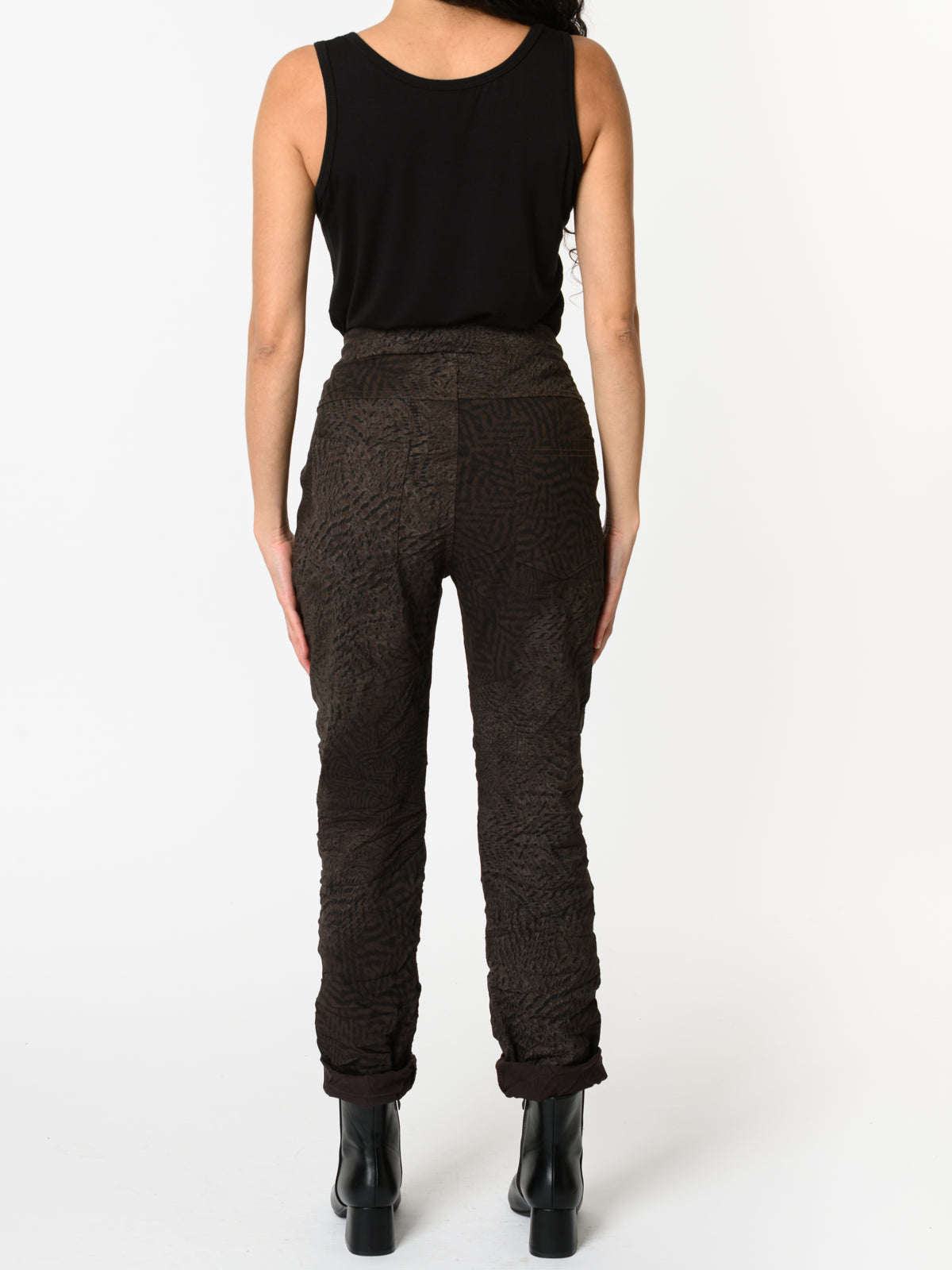 NEW - Pantalon brun avec imprimé animal