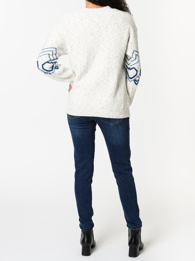 NEW - Chandail blanc avec imprimé de cœurs