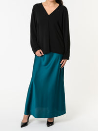 NEW - Chandail noir uni avec col en V