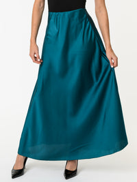 NEW - Jupe satinée bleu sarcelle