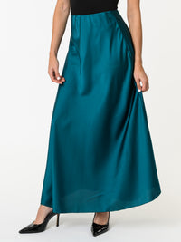 NEW - Jupe satinée bleu sarcelle